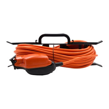 Tower 15 Metre 1 Socket Outdoor Extension Lead with H Frame Cable Tidy Orange