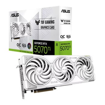 ASUS NVIDIA GeForce RTX 5070 Ti 16GB TUF GAMING White OC Blackwell Graphics Card