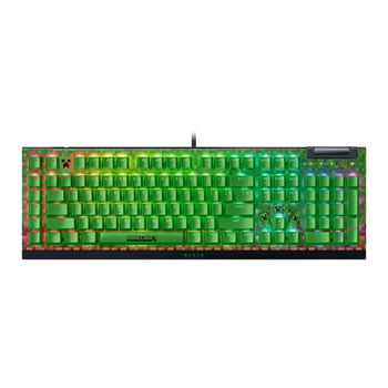 Refurbished Razer BlackWidow V4 X Minecraft Edition US Green Switch Mechanical Gaming Keyboard