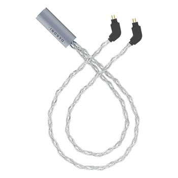 Dekoni Audio Ensemble Y-Split 2-Pin IEM Connectors with Silver Plated Copper Braided Cable