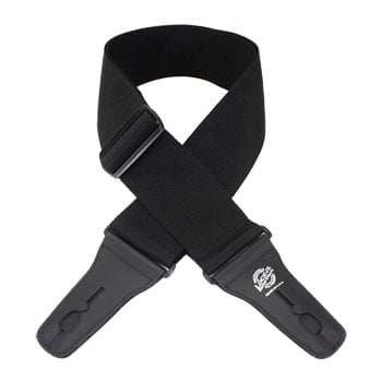 Lock-It Black Guitar Strap 3"