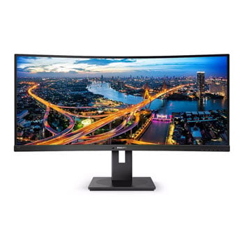Refurbished Philips 34" 346B1C/00 Curved UltraWide Quad HD 100Hz Monitor USB-C Docking/KVM