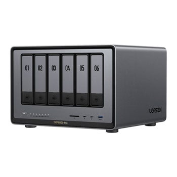 Refurbished UGREEN NASync DXP6800 Pro 6 Bay NAS Enclosure 2.5"/3.5" HDD / SSD M.2  TB4 10GbE Lan