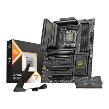 MSI MAG X870E TOMAHAWK WiFi + AMD Ryzen 7 9850X3D + 32GB CORSAIR Vengeance DDR5 Hardware Bundle