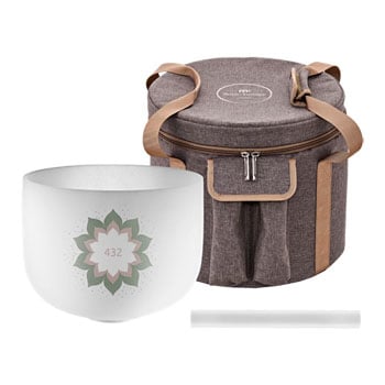 Meinl 9" Crystal Singing Bowl, 432 Hz, Note A4, Lotus Flower