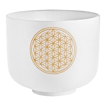 Meinl 8" Crystal Singing Bowl, Flower of Life 128 Hz