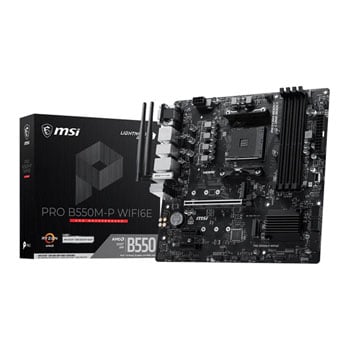 MSI PRO B550M-P WIFI6E AM4 DDR4 PCIe 4.0 Micro-ATX Motherboard