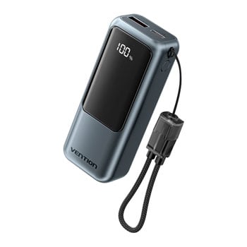 Vention Mini 10000mAh Grey Power Bank with Digital Display