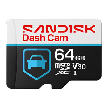 SanDisk Dash Cam Card 64GB V30 microSDXC UHS-I SD Card