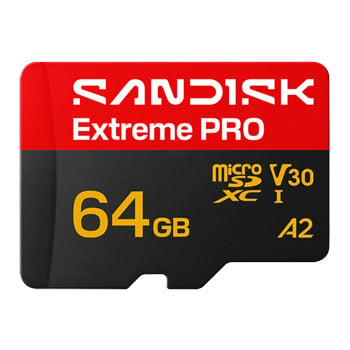 SanDisk Extreme PRO 64GB A2 V30 microSDXC UHS-I SD Card