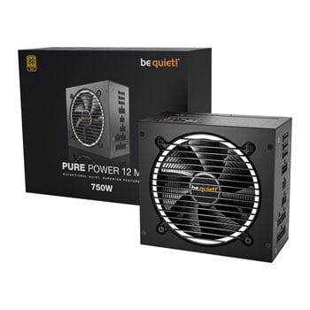 be quiet! Pure Power 12 M 750 Watt PCIE 5 80+ Gold Fully Modular PCIe 5 ATX3.0 PSU/Power Supply