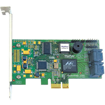 Highpoint RocketRAID 2300 (RR2300) 4 channel Internal PCI-e x1 to SATA II RAID HBA : image 1
