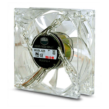 80mm Coolermaster Silent Internal Case Fan with Blue LED Quiet 22db