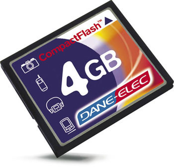 4GB Dane Elec Compact Flash x80 Media Retail  *Limited Stock