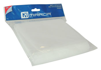 Mirror Anti-Scratch CD/DVD Sleeve Double Side with Cloth Divider