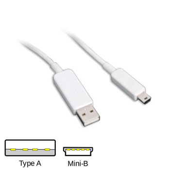 Creative Labs White Type A to Mini-B USB 2.0 Cable : image 1