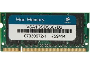 Corsair Value Select 1GBB  DDR2 SO-DIMM PC2-5300 (667), 200 Pin, Non-ECC Unbuffered, CAS 5-5-5-15 : image 1