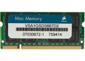 Corsair Value Select 1GBB DDR2 SO-DIMM PC2-5300 (667), 200 Pin, Non-ECC Unbuffered, CAS 5-5-5-15 : image 1