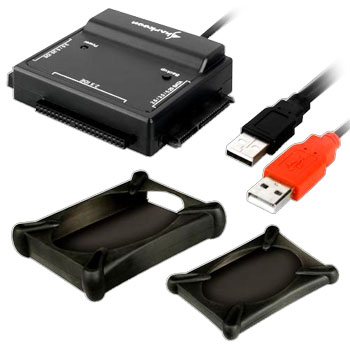Sharkoon DriveLink 2.5"& 3.5" IDE & SATA to USB 2.0 Adapter Inc Rubber enclosure for Drives 2.5, 3.5 : image 1