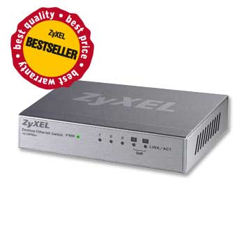 5 Port ZyXEL ES-105A 91-010-083003B 10/100 Switch with QoS