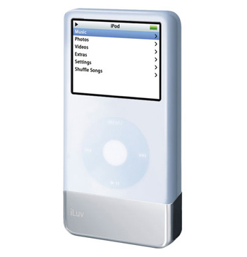 iLuv i603 42HRS Battery Booster With Silicone Case For iPod with Video (30GB) - White