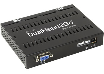 Matrox Dual Head 2Go Digital Edition (DVI) External Multi-monitor upgrade for Notebooks/PC's : image 1