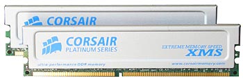 512 Mb (2 x 256Mb) Corsair TwinX, DDR, PC3200LLPT, Low Latency, Lifetime Warranty