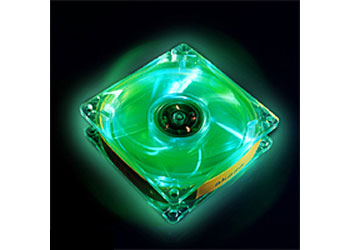 AKASA Clear Crystal Green LED Case Fan 80mm AK-170CG-4GNS