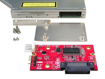 Lycom UB-101DK Slimline Optical Drive to USB2.0 Bridge Board c/w Mounting Bracket & Screws : image 1