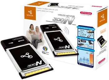 Sitecom WL-180 N 300Mbps Wireless Cardbus Adaptor inc WPS : image 1