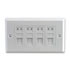 Thumbnail 1 : Quad Port RJ45 CAT-5E Faceplate Module Kit (Requires backbox - LN 27413 - for wallmounting*)