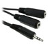Thumbnail 1 : 25cm ICIDU Audio Splitter - 3.5mm TRS Jack (Male) to 2x 3.5mm TRS Jack (Female)