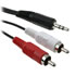 Thumbnail 1 : ICIDU Audio Cable 3.5mm 2M TRS Jack (Male) to 2x RCA Phono (Male)
