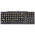 Thumbnail 1 : Keyneeds Early Learning (Lower Case)  Black Keyboard, Yellow Text, Black