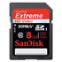 Thumbnail 1 : SanDisk Extreme SDHC Card 8GB Fast Class 10 HD Ready
