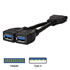 Thumbnail 1 : Silverstone USB 3.0 Header to 2x USB 3.0 - 12cm