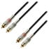 Thumbnail 1 : 6m Adam Hall Twin Channel Audio Cable 2x Male RCA Phono to 2x Male RCA Phono