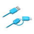 Thumbnail 3 : Adam Elements Blue Reversible 120cm Micro USB/Lightning Cable