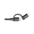 Thumbnail 3 : USB in-Car Cigarette Lighter Charger 2.1A inc 2 in 1 Micro-USB, Apple Lightning Cable
