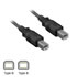 Thumbnail 1 : 1.8m Black USB 2.0 Printer/DATA Cable Type B to B