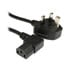 Thumbnail 2 : Right Angle 1.8m UK Mains Power Cord/Cable - Black