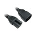 Thumbnail 1 : Mains Extension 1.8m Male to Female Power Cord/Cable - Black