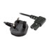 Thumbnail 1 : Right Angle 1.8m Figure 8 C7 UK Mains Power Cord/Cable - Black