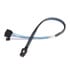 Thumbnail 1 : Silverstone 36 pin MiniSAS SFF-8087 (Target) to SATA 7pin (HOST) + Sideband cable 0.5M SST-CPS03-RE