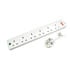 Thumbnail 1 : Scan 5m 6 Gang Extension Lead w/ Surge Protection - White