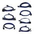 Thumbnail 1 : Blue/Black Sleeved Cables for EVGA 750-850 G2/P2/T2 PSU/Power Supplies