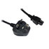 Thumbnail 1 : StarTech.com 1m Mains Plug UK to C15 Clover Leaf Power Cable/Connector - Black