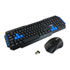 Thumbnail 1 : Xclio WS-880R Wireless Gaming Keyboard and 3 Button Mouse 2.4GHz with Nano USB Black Blue/Black