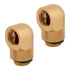 Thumbnail 1 : Corsair Hydro X XF Gold Brass G1/4" 90° Rotary Adapter Fitting - Twin Pack