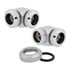 Thumbnail 1 : CORSAIR Hydro X XF Chrome Brass 12mm Hardline 90° Compression Fittings - Twin Pack
